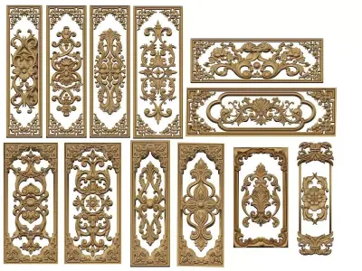 Pattern wooden furniture 3D model