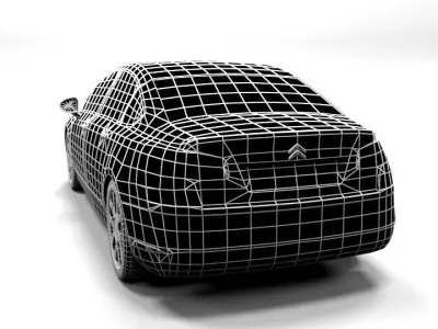 CITROEN C5 2009 LOWPOLY Low-poly 3D model