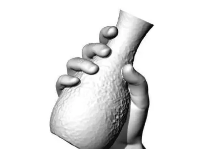 Vase and hand criative - plant vase 3D print model