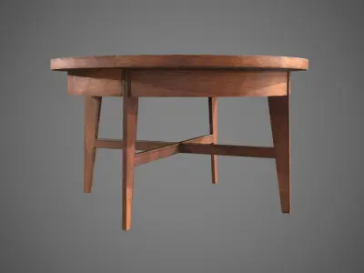 Table round coffee Low-poly 3D model