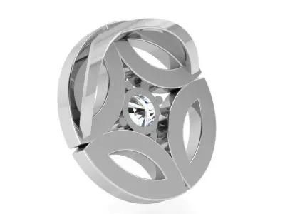 Circle Star Diamond Pendant 3326 3D print model