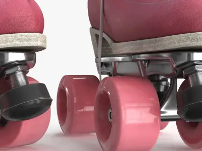 Roller Skates 3D model Low-poly 3D model