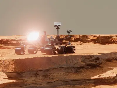 Mars Rover 3D model PBR materials Low-poly 3D model