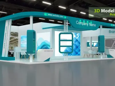 exhibition 3d Low-poly 3D model