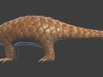 Pangolin Low-poly armadillo Low-poly 3D model