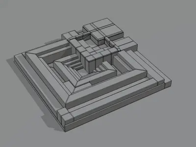 Frank Llyod Wright Tile design Free low-poly 3D model