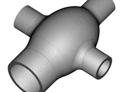 Innovative Cross Pipe Fitting 3D print model