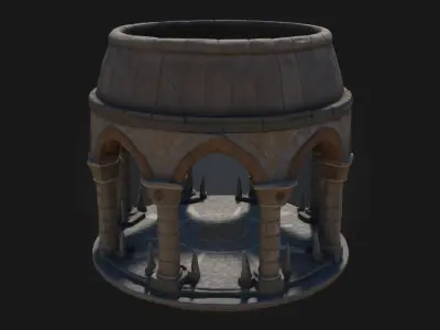 Ancient Rotunda Structure  Echoes of Classical Grandeur 3D model