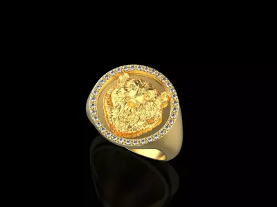 Bear ring full inside 3D print model