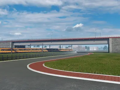 Beam Bridge 3D model