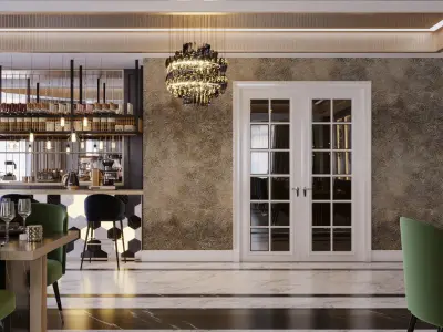 Luxury Restaurant  Low-poly 3D model