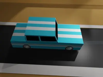 Luxury car Low-poly 3D model