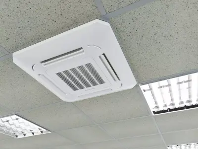 Grillato and Armstrong ceiling set 3D model
