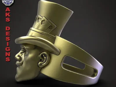 Ring Jewelry organic Magician v 154 3D print model