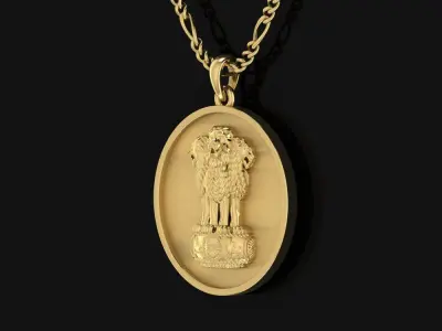 Lion Pendant 1  3D print model