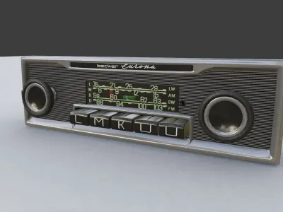 Vintage Car Stereo 3D model