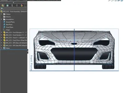BRZ ZC6 Front Assembly Exterior Surface - 3D Laser-Scanned 3D model