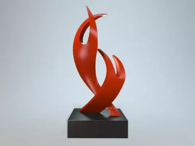 Flame of Love Sculpture 3D model
