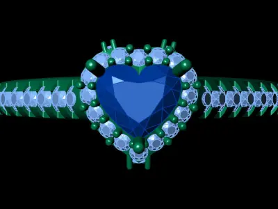 LIANA woman ring 3D print model