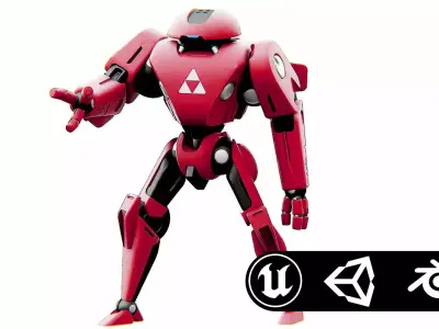 ANDROID IKAROUS Rigged for Unreal Engine - Unity - MIXAMO 3D model