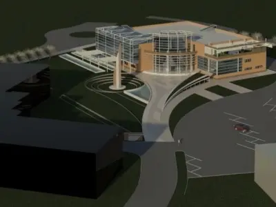 university complete revit project 3D model