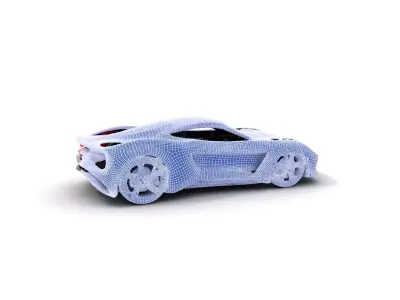 Violet Sports Car model pack Low-poly 3D model