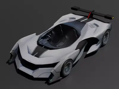 Mclaren car 3D Model Free Fire Sports car 3D model