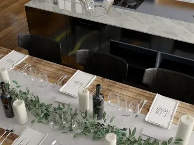 Kitchen Interior Scene 3D model