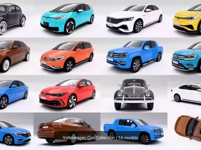 Volkswagen Car Collection 3D Model Pack