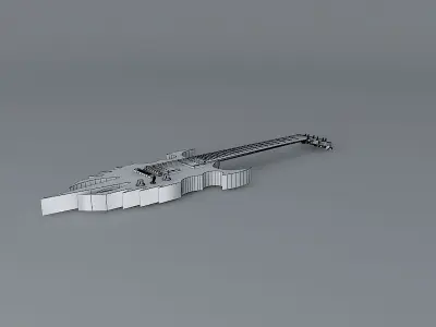 The Punisher guitar Free 3D model