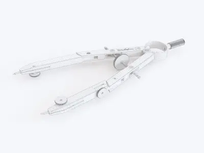 Drawing Compass Instrument 3D model