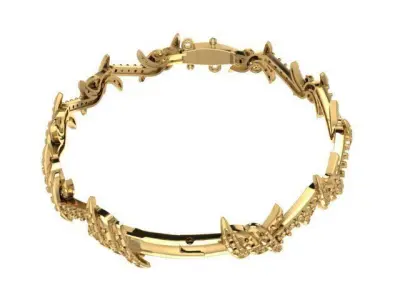 barbed wire bracelet 3D print model