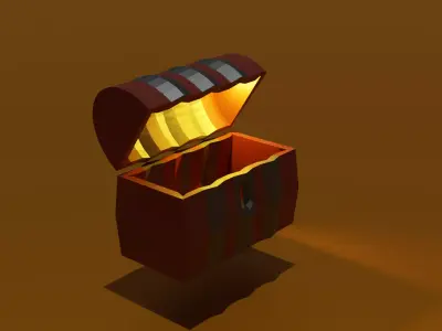 3d box open chest Free 3D model
