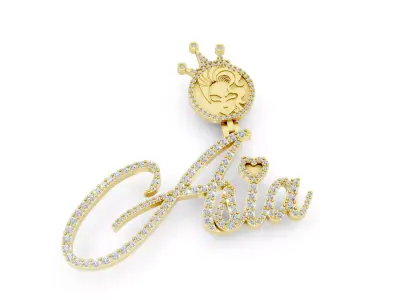 Asia  pendant  3D print model