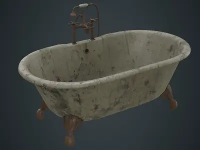 Bath 2B Low-poly 3D model