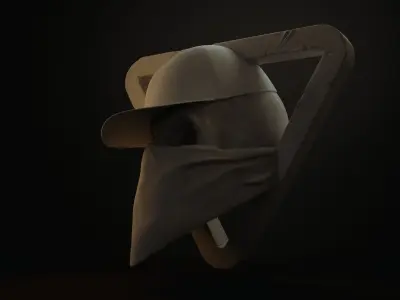 Skull 3D print mask 3D print model