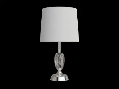 Chrome Crystal Table Lamp Low-poly 3D model