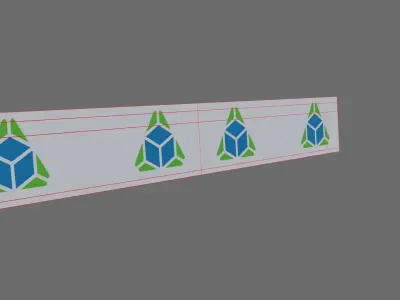 Football Soccer Advertising Sign Billboard Low-poly 3D model