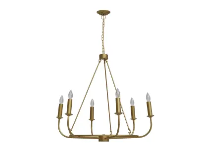 Classic 6 Light Pendant 3D model