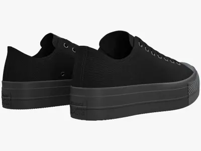 Chuck Taylor All Star Lift Platform Low Top Mono Black 3D model