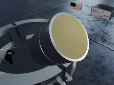 NCG50-D63 Air-Coupled Ultrasonic Transducer 3D model