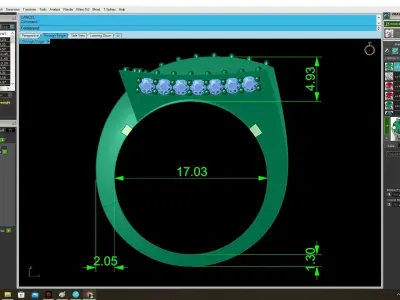 Luxury Square Pave Diamond Ring for Men 3932 3D print model