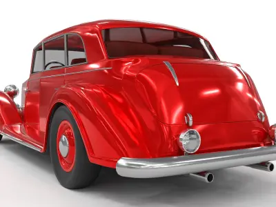 Retro Sedan Car 1920 3D model