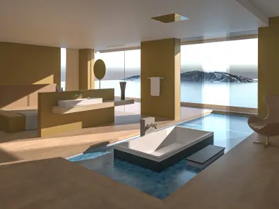 Bathroom 05 VR-ready Low-poly 3D model