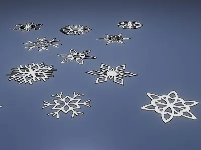 snowflake decoration ornament coaster 3D print model