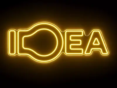 Idea Neon Sign 3D model