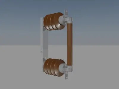 Medium voltage fuse for vertical mounting Free 3D model