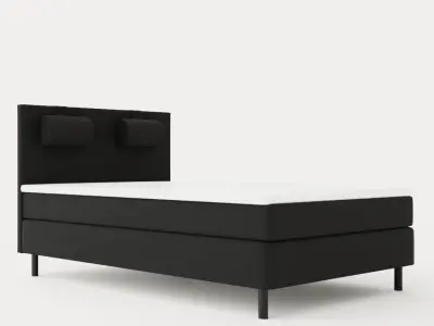 Happy Continental Bed 120x200 Low-poly 3D model