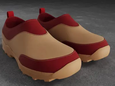Sneakers ROA Red Milk Low-poly 3D model