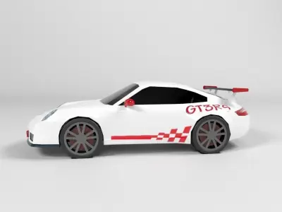 porsh gt3rs lowpoly Low-poly 3D model